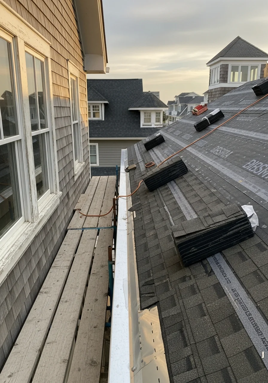 Professional roofing installation on residential property in Dewey Beach, DE