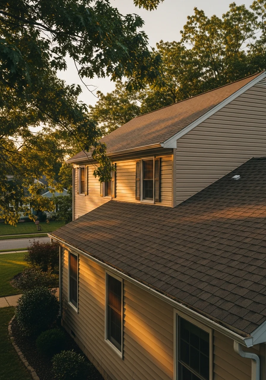 Residential homes in Felton Delaware with well-maintained roofing and siding