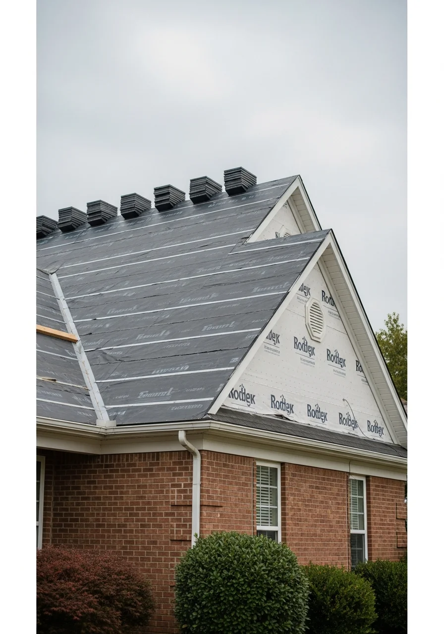 Professional roofing installation on residential home in Laurel Delaware